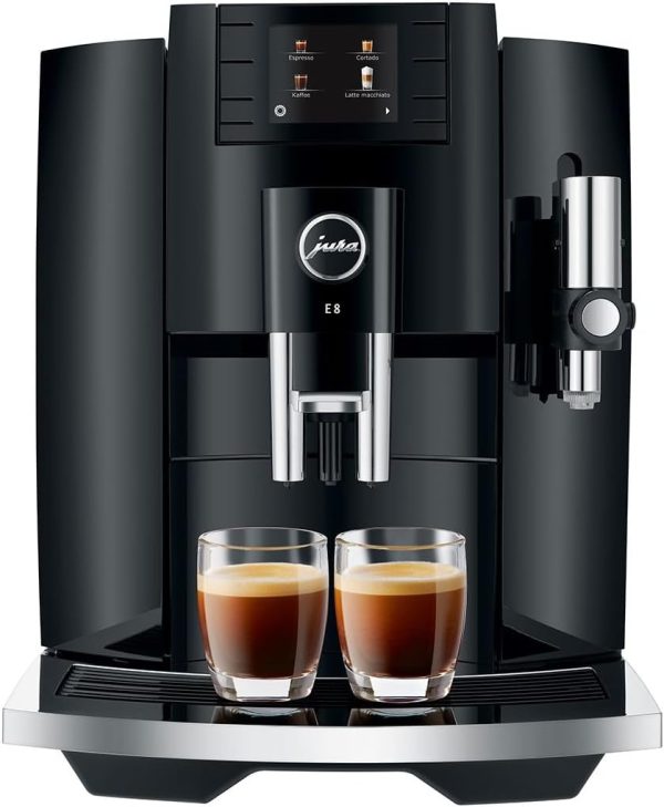 Jura Expresso E8 Piano Black broyeur pro17 spécialités de café