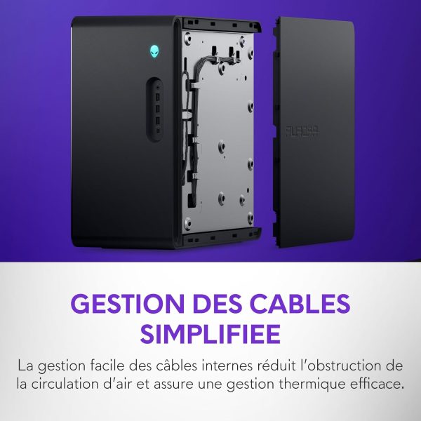 Alienware Aurora PC Gamer ACT1250 - Intel Core Ultra 7 265KF Series 2, Nvidia GeForce RTX 5070, 32 Go RAM DDR5, 1 to SSD, Refroidissement Liquide, Alim 1000W, Windows 11 Home, Panneau Transparent – Image 5