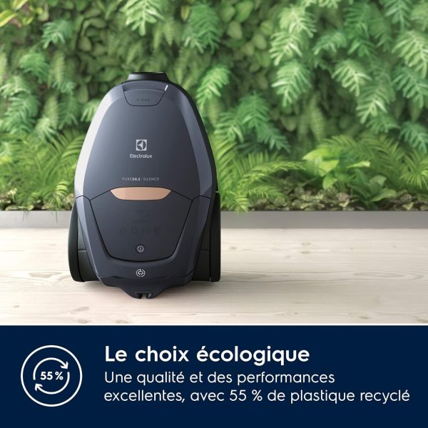 Electrolux Pure D8, Commandes à Distance, Aspirateur Traineau avec Sac, Ultra Silencieux, 57dB, Puissance Automatique Intelligente, Poignée avec Commandes et Affichage LED, PD82-8DB, Bleu Denim – Image 2