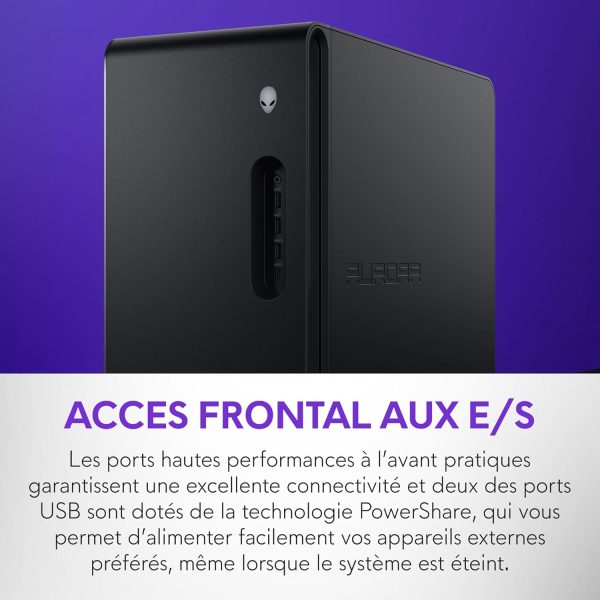 Alienware Aurora PC Gamer ACT1250 - Intel Core Ultra 7 265KF Series 2, Nvidia GeForce RTX 5070, 32 Go RAM DDR5, 1 to SSD, Refroidissement Liquide, Alim 1000W, Windows 11 Home, Panneau Transparent – Image 4
