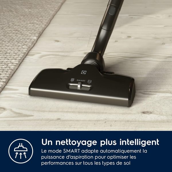 Electrolux Pure D8, Commandes à Distance, Aspirateur Traineau avec Sac, Ultra Silencieux, 57dB, Puissance Automatique Intelligente, Poignée avec Commandes et Affichage LED, PD82-8DB, Bleu Denim – Image 4