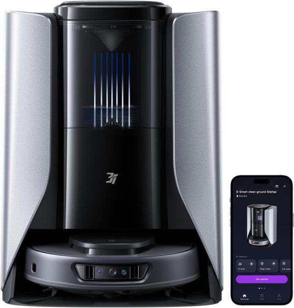 3i S10 Ultra Robot Aspirateur Laveur, avec Système WaterRecycle, Aspiration de 13000 Pa, Rouleau Serpillère Extensible et Auto-nettoyant, Lavage & Auto-Séchage du Mop, Auto-vidange & Remplissage