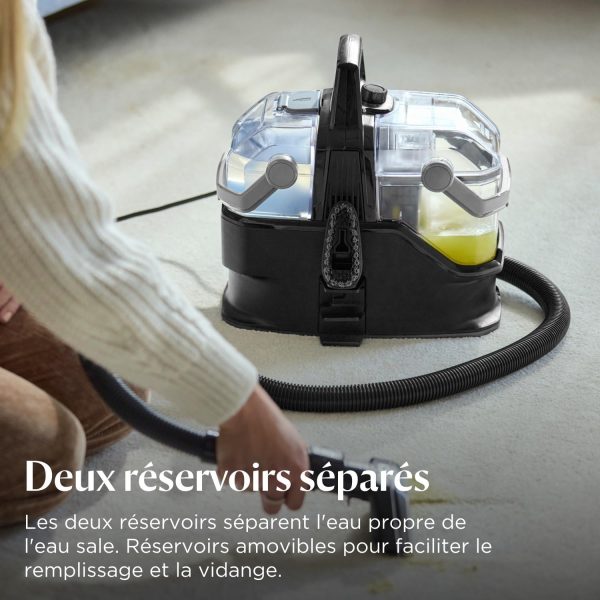 BISSELL SpotClean HydroSteam, Shampouineuse Canapé, Moteur Puissant de 1000W, Nettoyeur Vapeur avec Technologie HydroSteam, Nettoyeur pour Tapis, Moquettes, Meubles, Tissus, Voiture & Plus, 3689N – Image 3