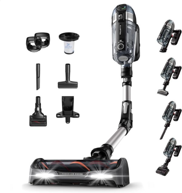Rowenta X-Force Flex 14.60, Aspirateur balai sans fil, Puissant 550W, Autonomie 70min, Tube flexible, Accessoires pour Voiture et Poils d’animaux RH9958WA