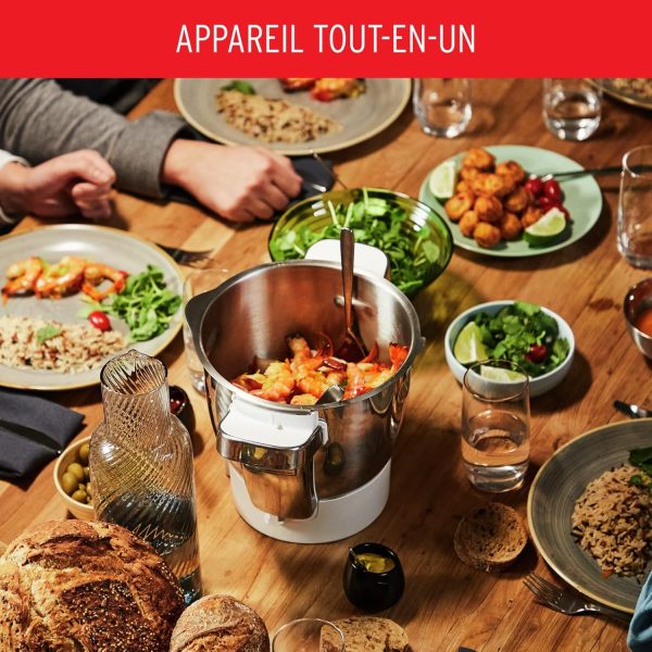 Moulinex, I-Companion Touch Pro, Robot cuiseur, 18 fonctions, Connecté, Pesage intégré, Capacité XL 10 personnes, Noir, Fabriqué en France, HF93E610 – Image 5