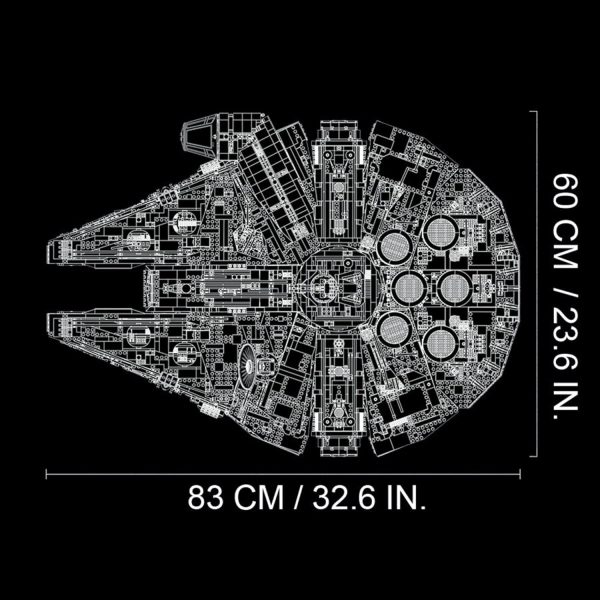 LEGO Star Wars Ultimate Millennium Falcon 75192 Expert Building Kit and Starship Model, Best Gift and Movie Collectible – Image 3