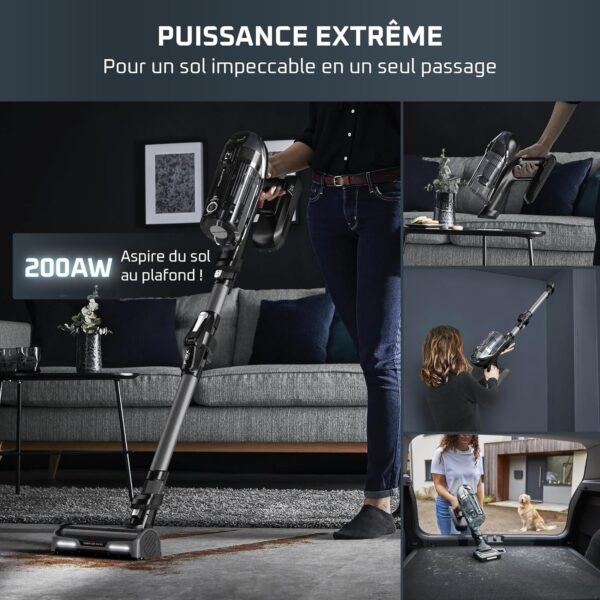 Rowenta X-Force Flex 14.60, Aspirateur balai sans fil, Puissant 550W, Autonomie 70min, Tube flexible, Accessoires pour Voiture et Poils d’animaux RH9958WA – Image 3